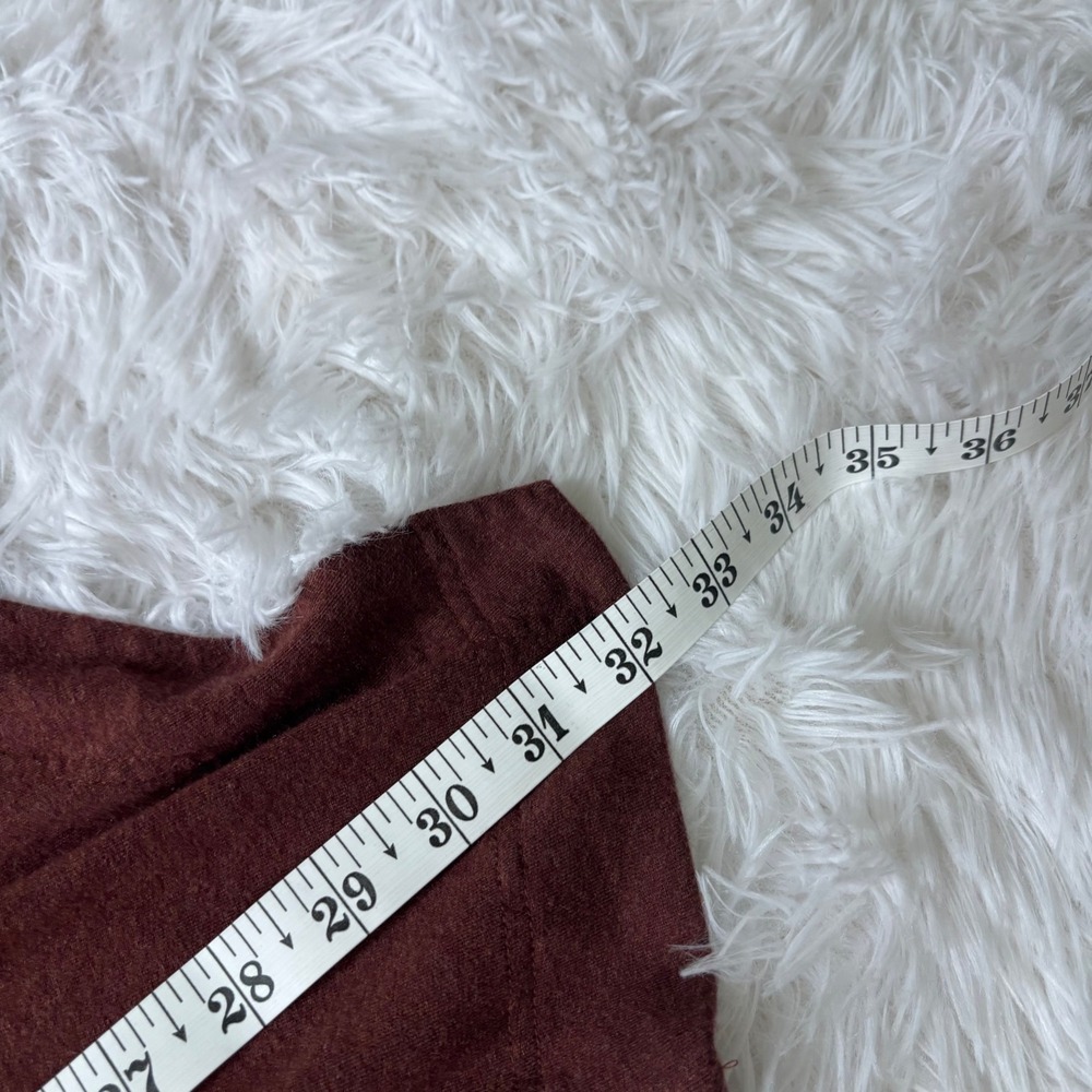 Athleta Women's Pranayama Restore Wrap Lounge Comfy Large Red Brown Open Front - Picture 11 of 11